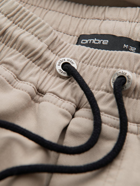Ombre Clothing Férfi kötött nadrág varrással a szárakon - hamuszürke V1 P1521 Ombre Clothing