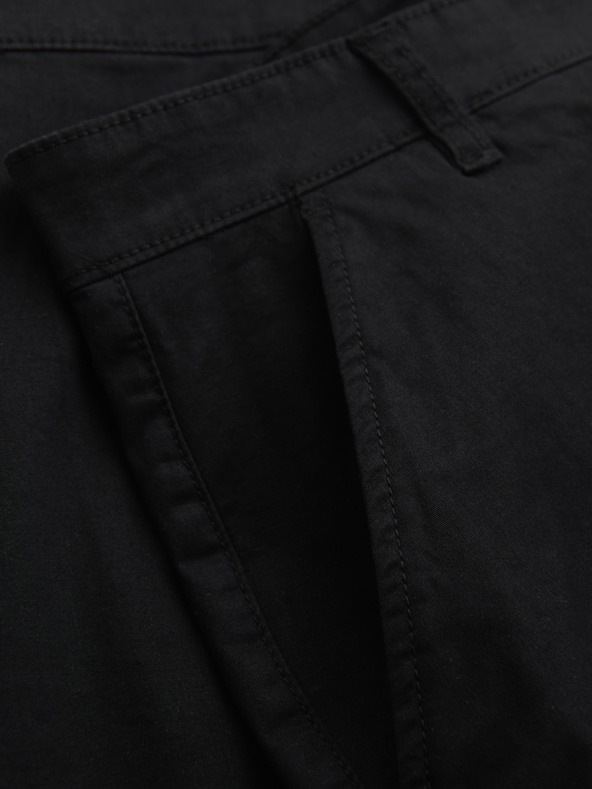 Ombre Clothing Férfi klasszikus chino rövidnadrág felhajtott szárral - fekete V9 W532 Ombre Clothing