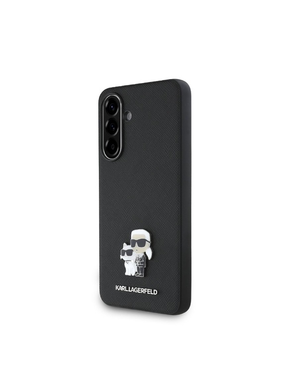Karl Lagerfeld Karl Lagerfeld PU Saffiano Metal Karl and Choupette Hátlap Samsung Galaxy A56 Black