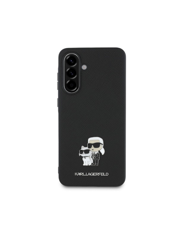 Karl Lagerfeld Karl Lagerfeld PU Saffiano Metal Karl and Choupette Hátlap Samsung Galaxy A56 Black