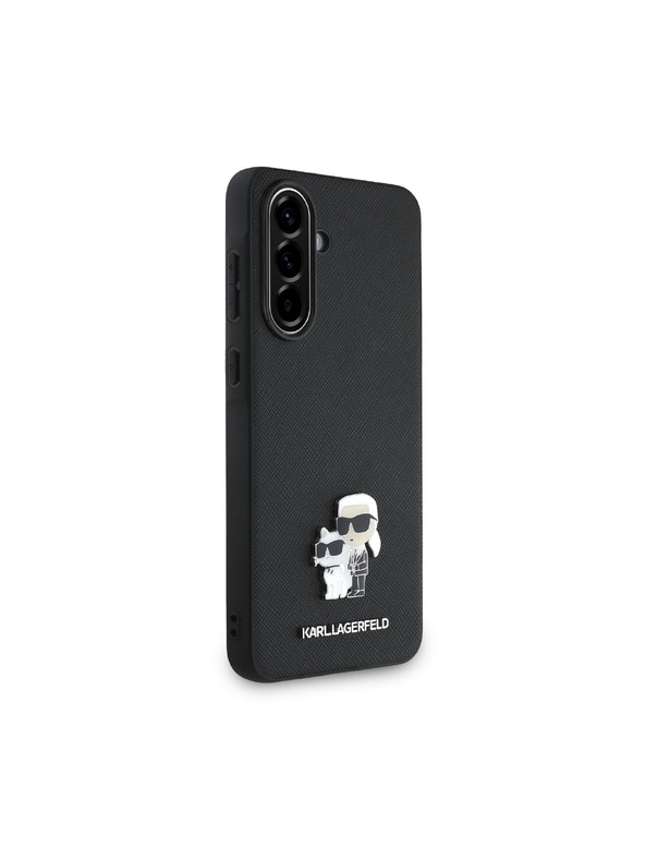 Karl Lagerfeld Karl Lagerfeld PU Saffiano Metal Karl and Choupette Hátlap Samsung Galaxy A56 Black