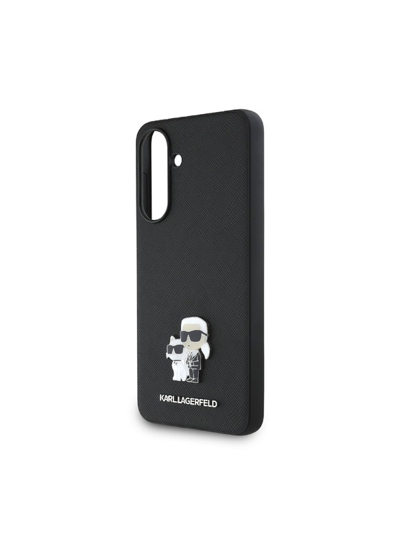 Karl Lagerfeld Karl Lagerfeld PU Saffiano Metal Karl and Choupette Hátlap Samsung Galaxy A56 Black