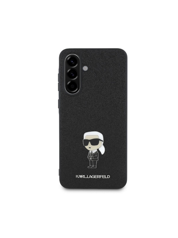 Karl Lagerfeld Karl Lagerfeld Fixed Glitter Metal Ikonik Hátlap Samsung Galaxy A56 Black