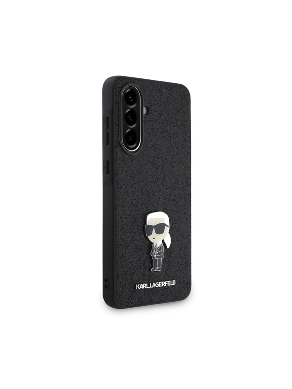 Karl Lagerfeld Karl Lagerfeld Fixed Glitter Metal Ikonik Hátlap Samsung Galaxy A56 Black