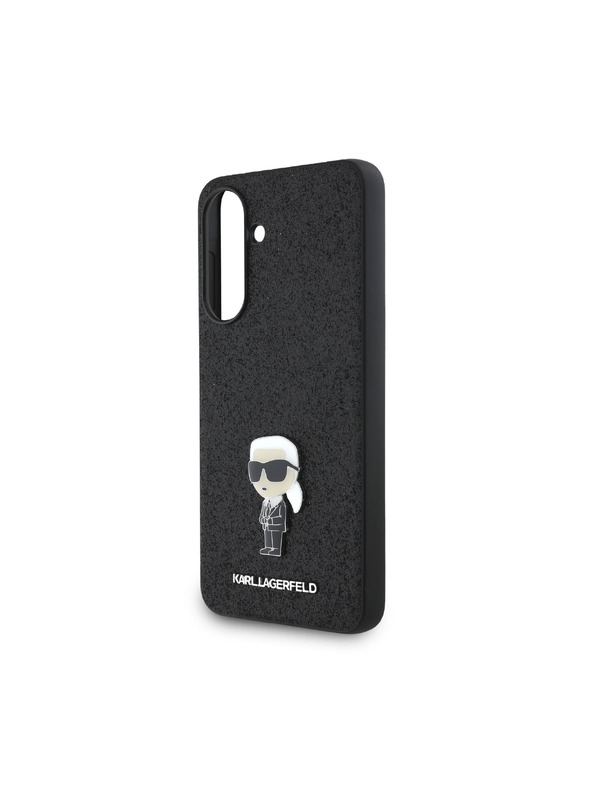 Karl Lagerfeld Karl Lagerfeld Fixed Glitter Metal Ikonik Hátlap Samsung Galaxy A56 Black