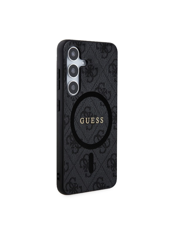 Guess Guess PU Leather 4G Colored Ring MagSafe Hátlap Samsung Galaxy S24 Black