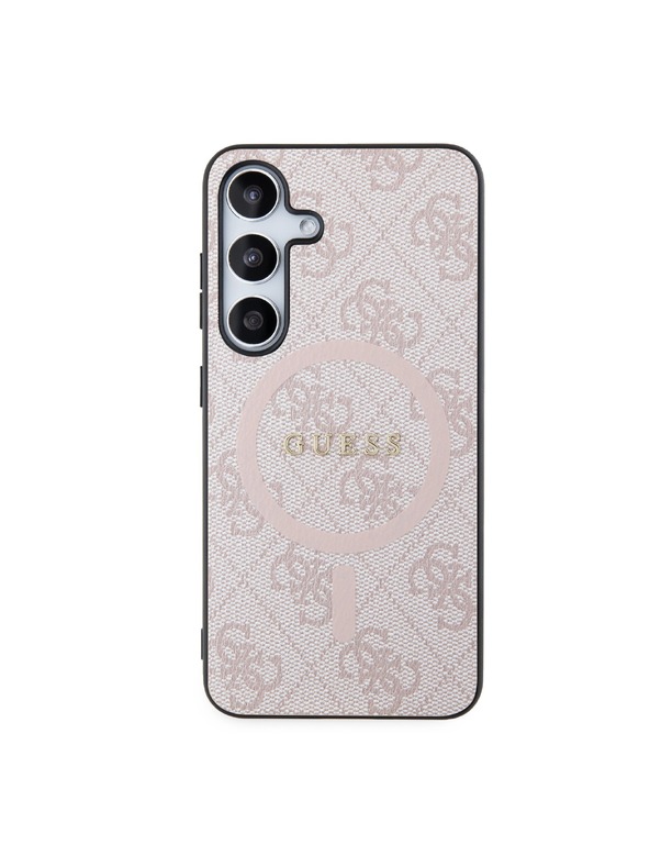 Guess Guess PU Leather 4G Colored Ring MagSafe Hátlap Samsung Galaxy S24 Pink