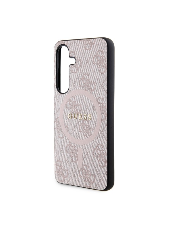 Guess Guess PU Leather 4G Colored Ring MagSafe Hátlap Samsung Galaxy S24 Pink