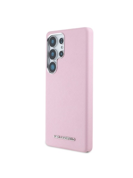Karl Lagerfeld Karl Lagerfeld PU Saffiano Metal Logo and Frame Hátlap Samsung Galaxy S25 Ultra Pink