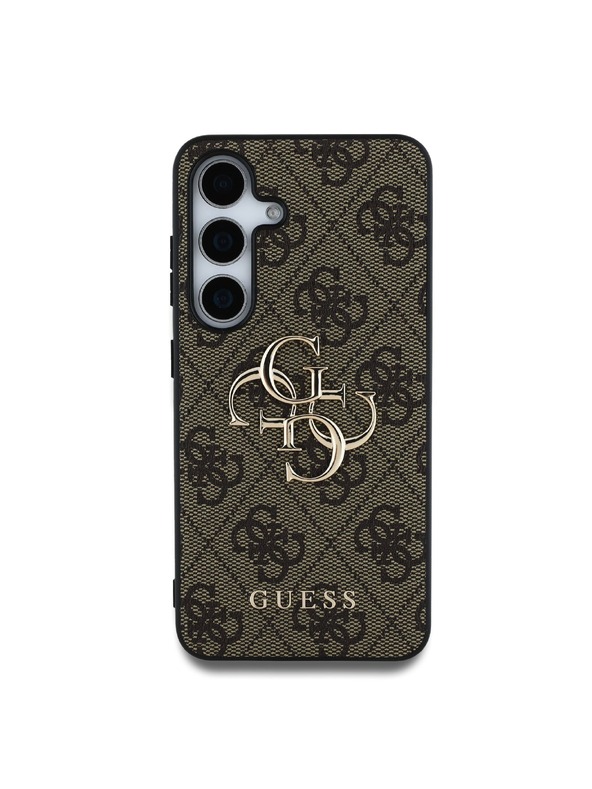 Guess Guess PU 4G fém logós hátlap Samsung Galaxy S25+ barna barna