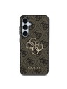 Guess Guess PU 4G fém logós hátlap Samsung Galaxy S25+ barna barna