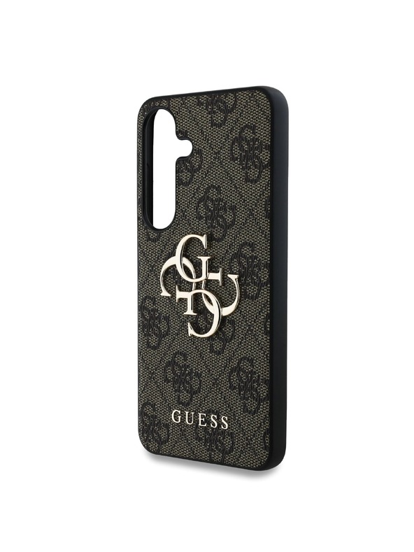 Guess Guess PU 4G fém logós hátlap Samsung Galaxy S25+ barna barna