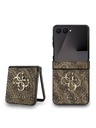 Guess Guess PU 4G Metal Logo Hátlap Samsung Galaxy Z Flip 7 Brown