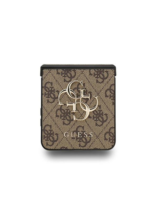 Guess Guess PU 4G Metal Logo Hátlap Samsung Galaxy Z Flip 7 Brown