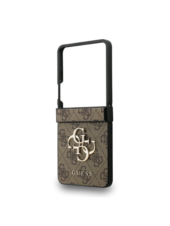 Guess Guess PU 4G Metal Logo Hátlap Samsung Galaxy Z Flip 7 Brown