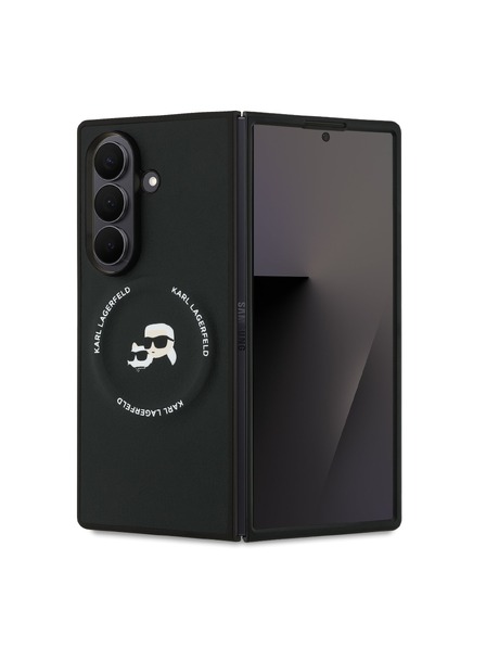 Karl Lagerfeld Karl Lagerfeld PU Karl and Choupette Heads Magnetic Hátlap Samsung Galaxy Z Fold 7 Black