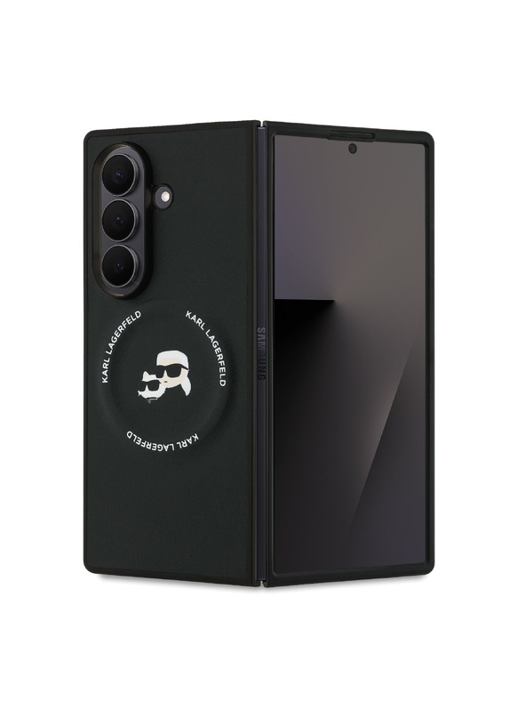 Karl Lagerfeld Karl Lagerfeld PU Karl and Choupette Heads Magnetic Hátlap Samsung Galaxy Z Fold 7 Black