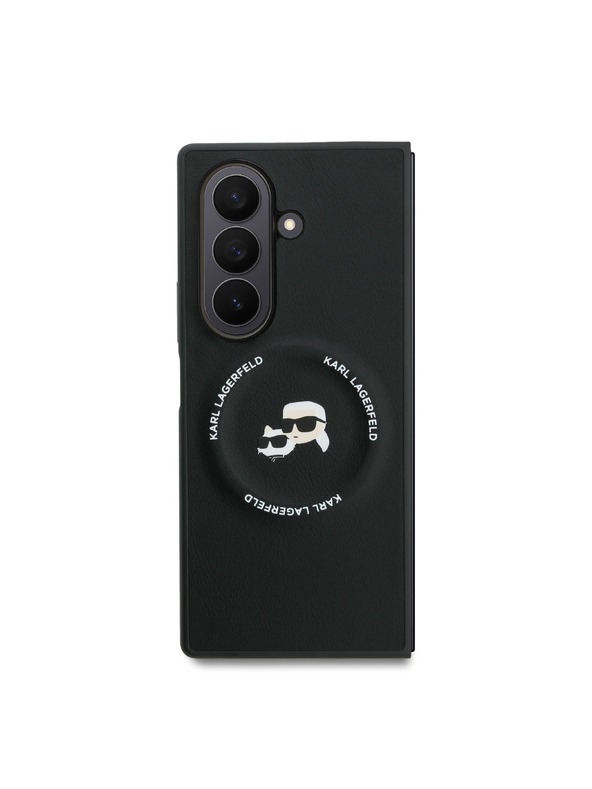 Karl Lagerfeld Karl Lagerfeld PU Karl and Choupette Heads Magnetic Hátlap Samsung Galaxy Z Fold 7 Black