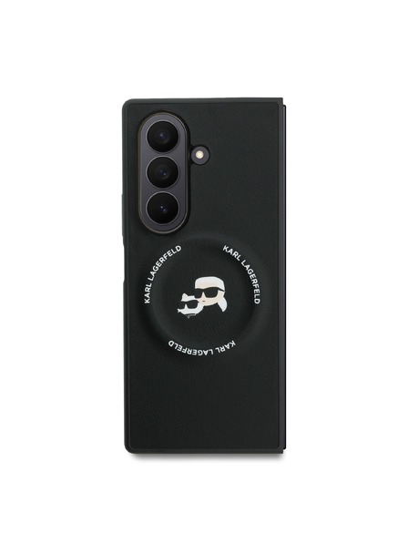 Karl Lagerfeld Karl Lagerfeld PU Karl and Choupette Heads Magnetic Hátlap Samsung Galaxy Z Fold 7 Black