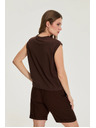Moodo Pamut felső barna Moodo