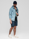 Ombre Clothing Két darab férfi szabadidő rövidnadrág laza szabásban - sötétkék/türkiz V1 Z126 Ombre Clothing