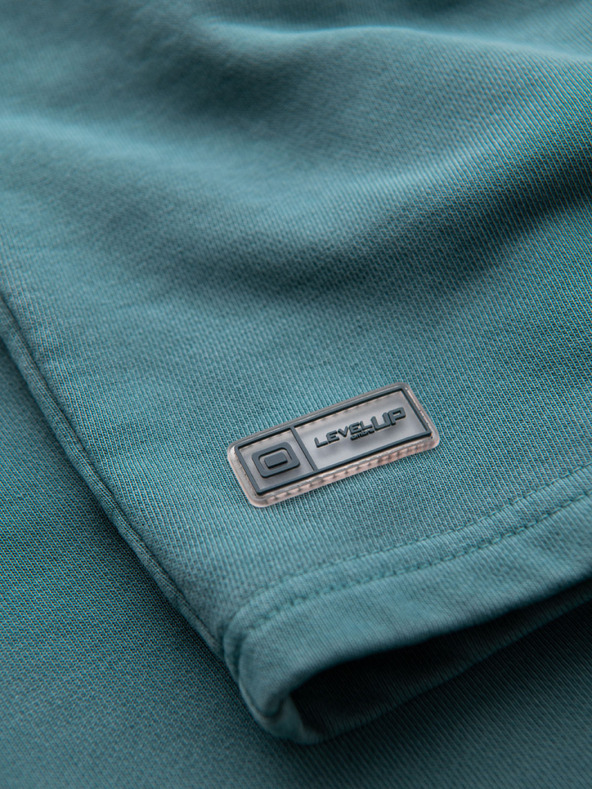 Ombre Clothing Két darab férfi szabadidő rövidnadrág laza szabásban - sötétkék/türkiz V1 Z126 Ombre Clothing