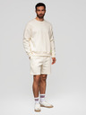 Ombre Clothing Két UNISEX rövidnadrág szett rugalmas derekkal - krém/világosbarna V2 Z129 Ombre Clothing