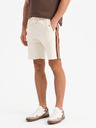 Ombre Clothing Két férfi tornanadrág szett csíkokkal - krém/oliva V2 Z128 Ombre Clothing