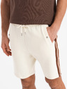 Ombre Clothing Két férfi tornanadrág szett csíkokkal - krém/oliva V2 Z128 Ombre Clothing