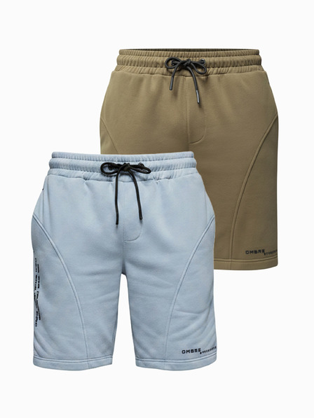 Ombre Clothing Két férfi tornanadrág szett nyomattal - világoskék/türkiz V1 Z127 Ombre Clothing