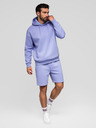 Ombre Clothing Két UNISEX rövidnadrág szett rugalmas derekkal - krém/világoslila V1 Z129 Ombre Clothing