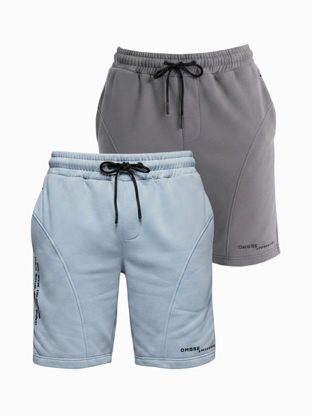 Ombre Clothing Két férfi tornanadrág szett nyomattal - világoskék/szürke V2 Z127 Ombre Clothing