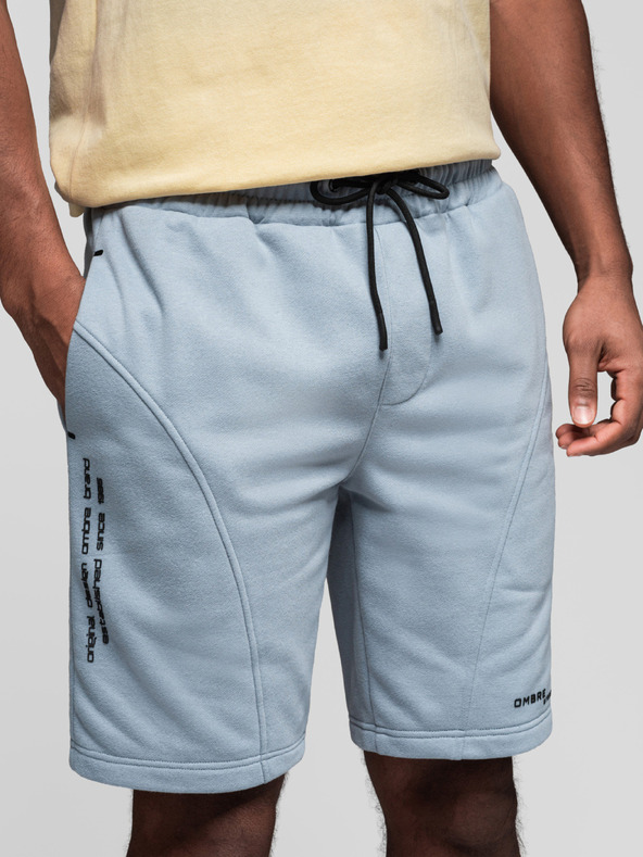 Ombre Clothing Két férfi tornanadrág szett nyomattal - világoskék/szürke V2 Z127 Ombre Clothing