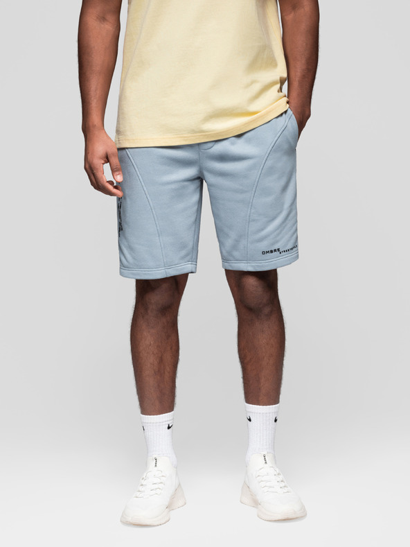 Ombre Clothing Két férfi tornanadrág szett nyomattal - világoskék/szürke V2 Z127 Ombre Clothing
