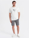 Ombre Clothing Két férfi tornanadrág szett nyomattal - világoskék/szürke V2 Z127 Ombre Clothing