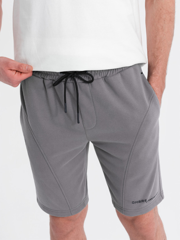 Ombre Clothing Két férfi tornanadrág szett nyomattal - világoskék/szürke V2 Z127 Ombre Clothing