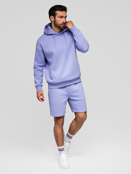 Ombre Clothing Két UNISEX rövidnadrág szett rugalmas derekkal - világoskék/világoslila V2 Z129 Ombre Clothing