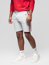 Ombre Clothing Két férfi tornanadrág szett csíkokkal - szürke melanzs/oliva V1 Z128 Ombre Clothing