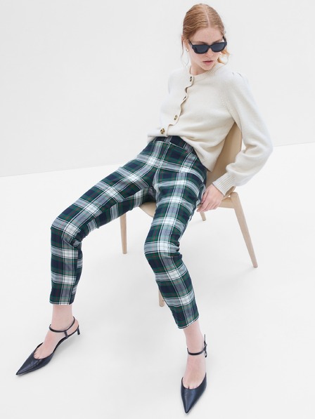 GAP Kockás nadrág skinny bi-stretch GAP