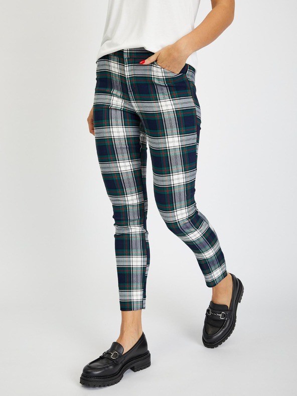 GAP Kockás nadrág skinny bi-stretch GAP