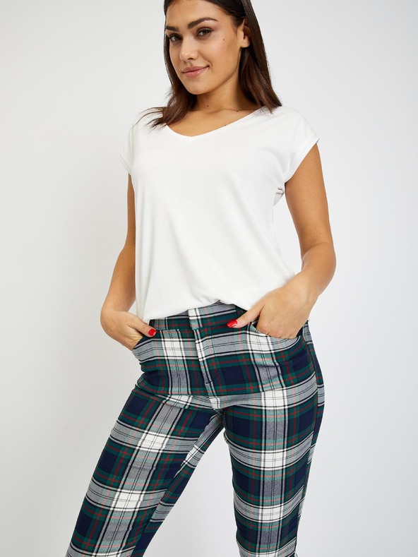 GAP Kockás nadrág skinny bi-stretch GAP