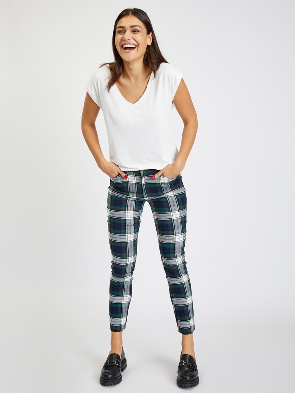 GAP Kockás nadrág skinny bi-stretch GAP