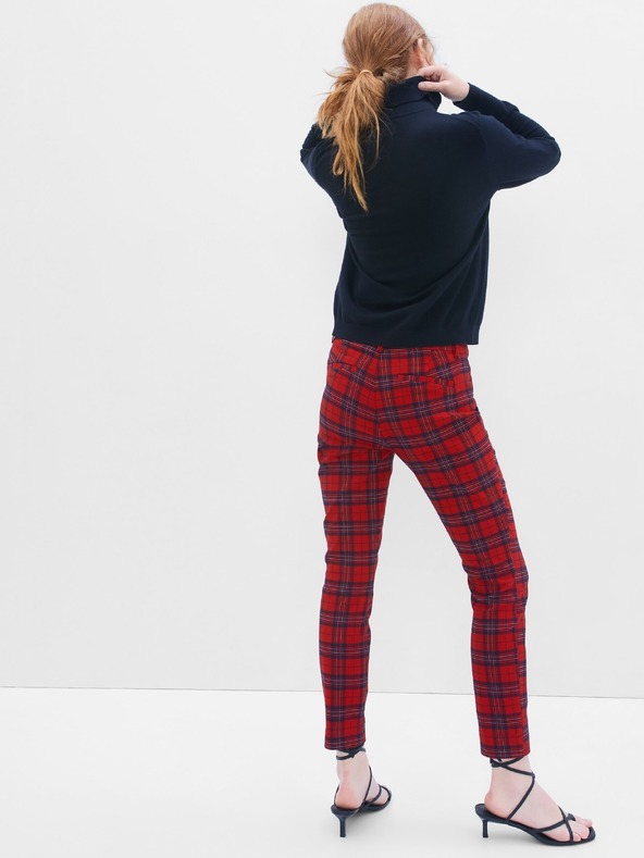 GAP Skinny Bi-Stretch kockás nadrág GAP