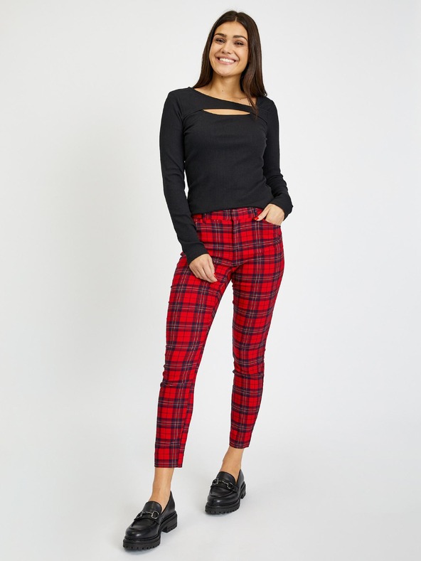 GAP Skinny Bi-Stretch kockás nadrág GAP