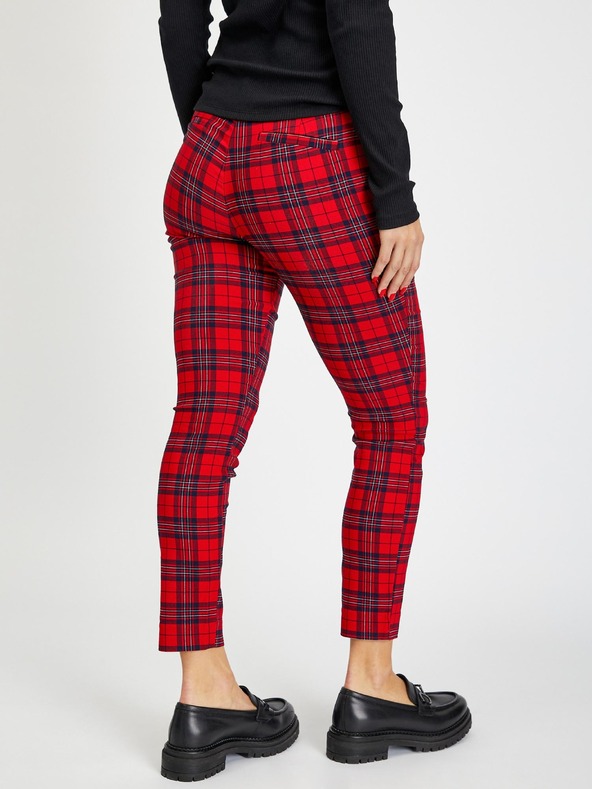 GAP Skinny Bi-Stretch kockás nadrág GAP