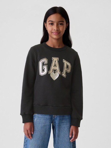 GAP Gyerek pulóver logóval és fleece béléssel GAP