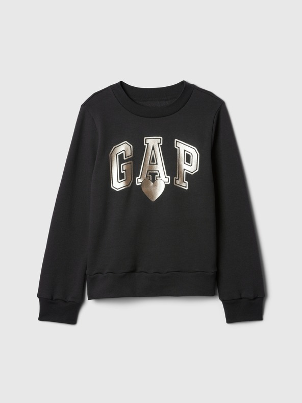 GAP Gyerek pulóver logóval és fleece béléssel GAP