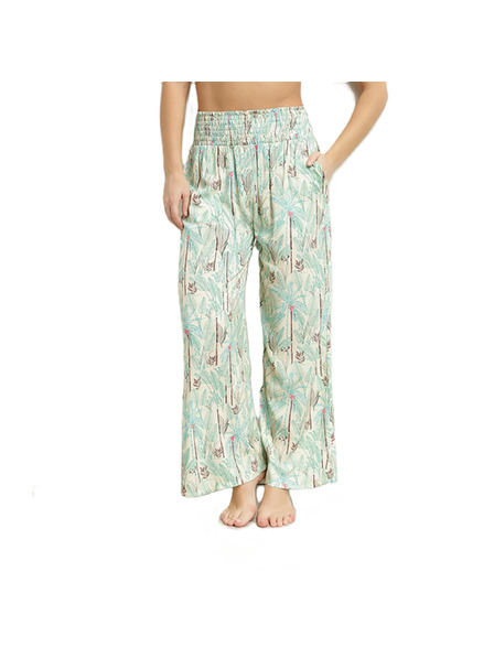 DIM DIM TROPICAL PANTS - Női strandsisak - zöld - világos barna - krém