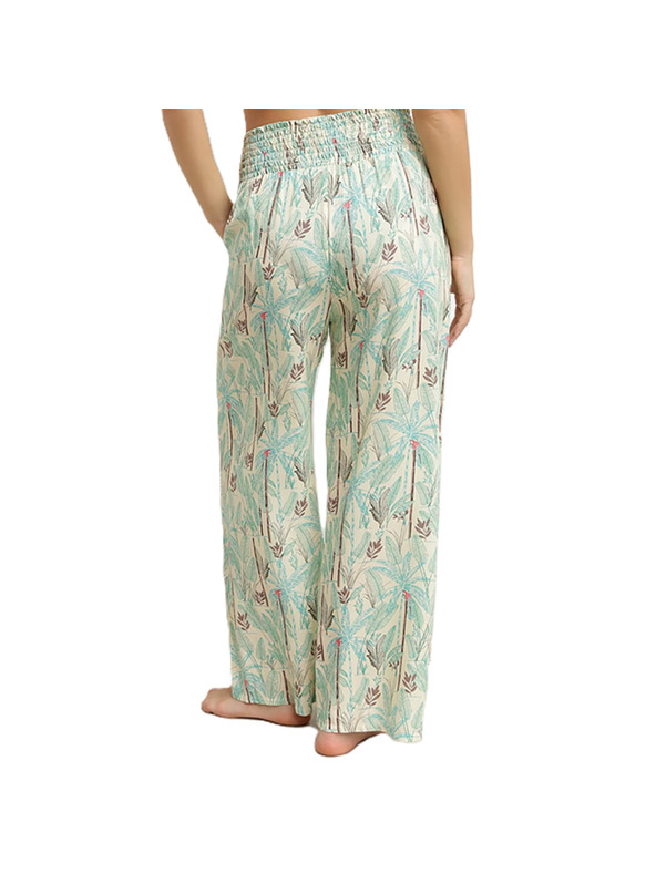 DIM DIM TROPICAL PANTS - Női strandsisak - zöld - világos barna - krém
