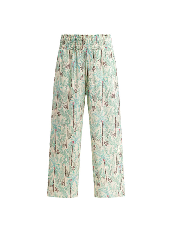 DIM DIM TROPICAL PANTS - Női strandsisak - zöld - világos barna - krém